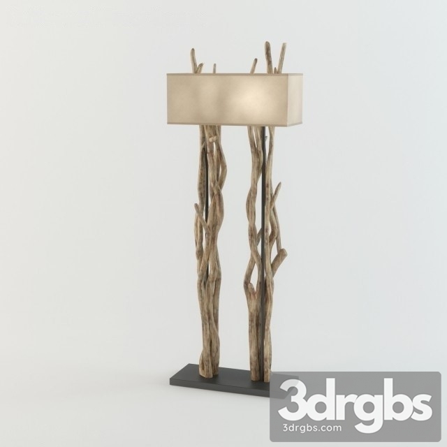 Driftwood Floor Lamp 3dsmax Download - thumbnail 1