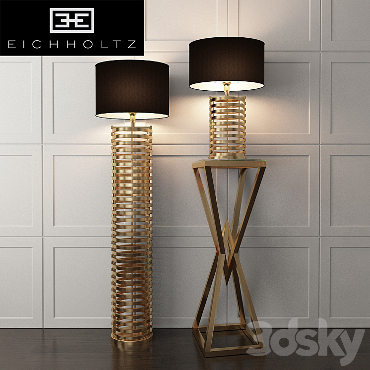 Eichholtz Boxter lamp set 3DS Max - thumbnail 1