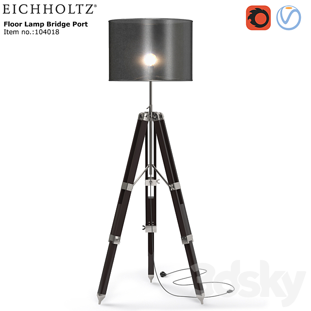 Eichholtz Floor Lamp Bridgeport 3DS Max Model - thumbnail 2