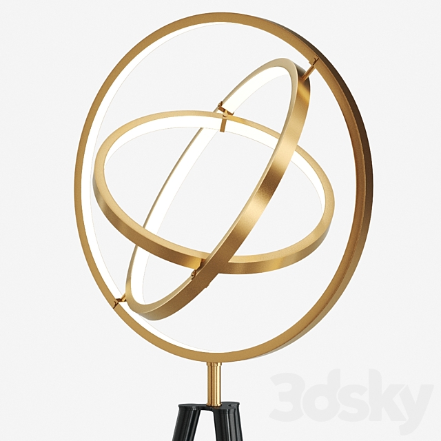 Eichholtz floor lamp cassini 3DS Max Model - thumbnail 4