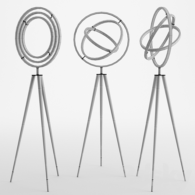 Eichholtz floor lamp cassini 3DS Max Model - thumbnail 5