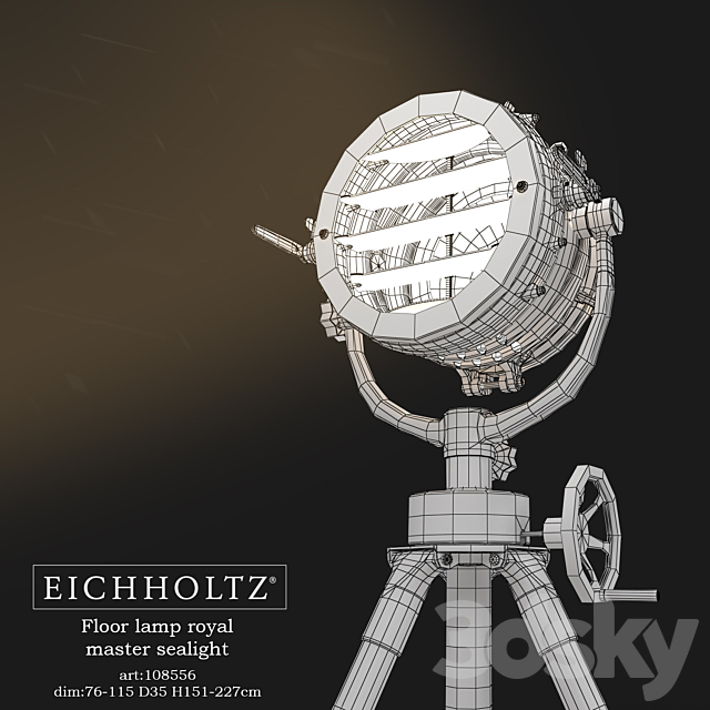 EICHHOLTZ Floor lamp royal master sealight 3DSMax File - thumbnail 2