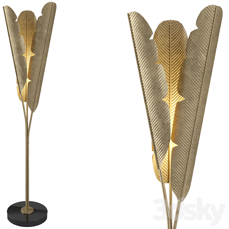 Eichholtz – Plantain Floor Lamp 3DS Max - thumbnail 1