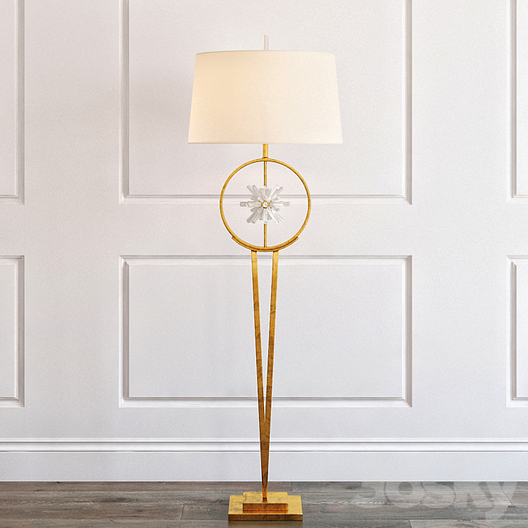 Encircled quartz crystal star floor lamp 3DS Max - thumbnail 1