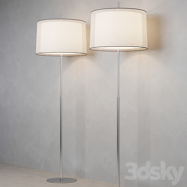 Faro SABA Matt nickel floor lamp 3DS Max - thumbnail 1