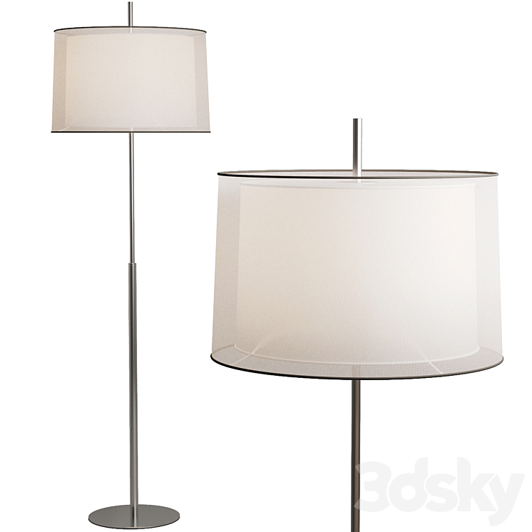 Faro SABA Matt nickel floor lamp 3DS Max - thumbnail 2