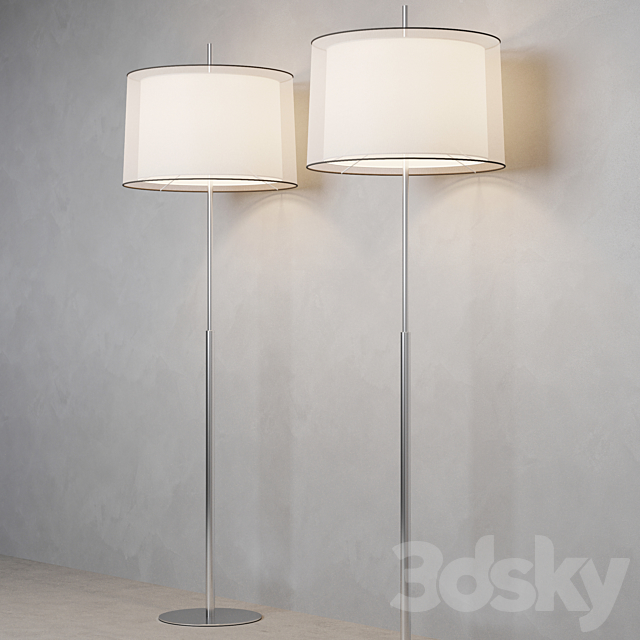 Faro SABA Matt nickel floor lamp 3DSMax File - thumbnail 1