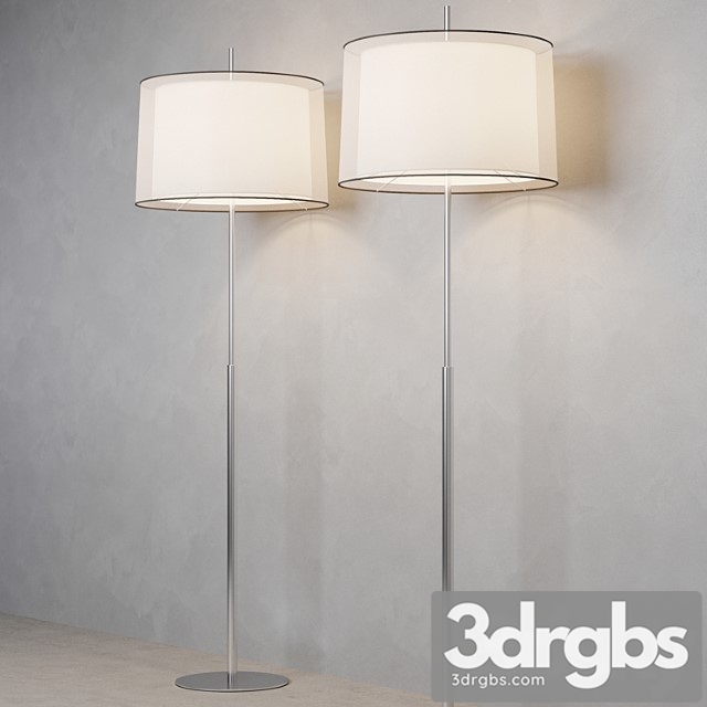 Faro saba matt nickel floor lamp - thumbnail 1