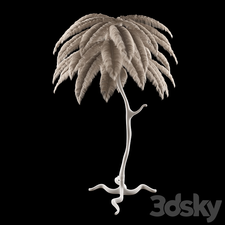 Feather floor light 3DS Max - thumbnail 2