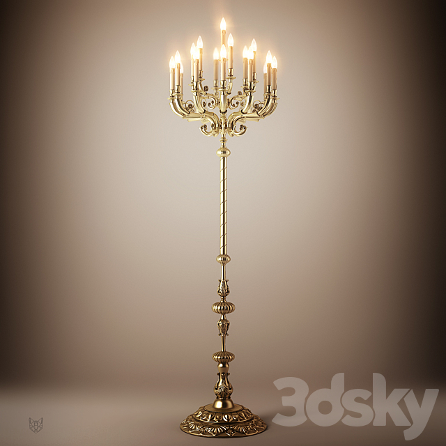 floor lamp 3DS Max Model - thumbnail 2