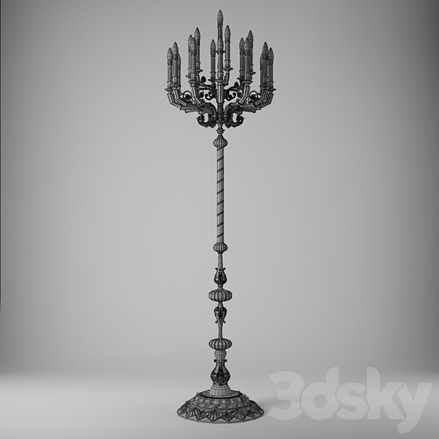 floor lamp 3DS Max Model - thumbnail 5