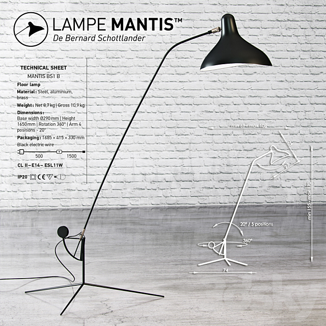 floor lamp 3DSMax File - thumbnail 1