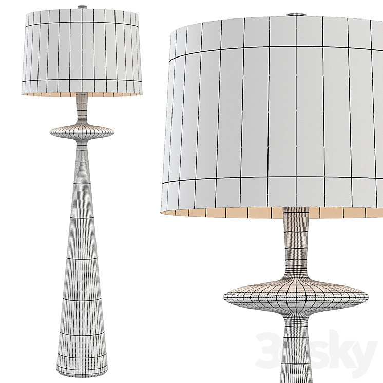 Floor lamp Arteriors Home Putney 3DS Max Model - thumbnail 2