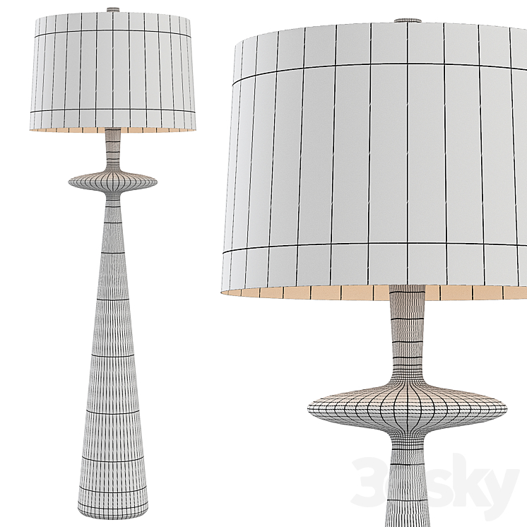 Floor lamp Arteriors Home Putney 3DS Max - thumbnail 2