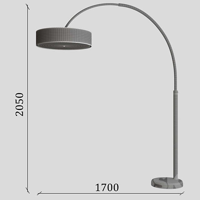 Floor lamp Azzardo Aruba 3DSMax File - thumbnail 2