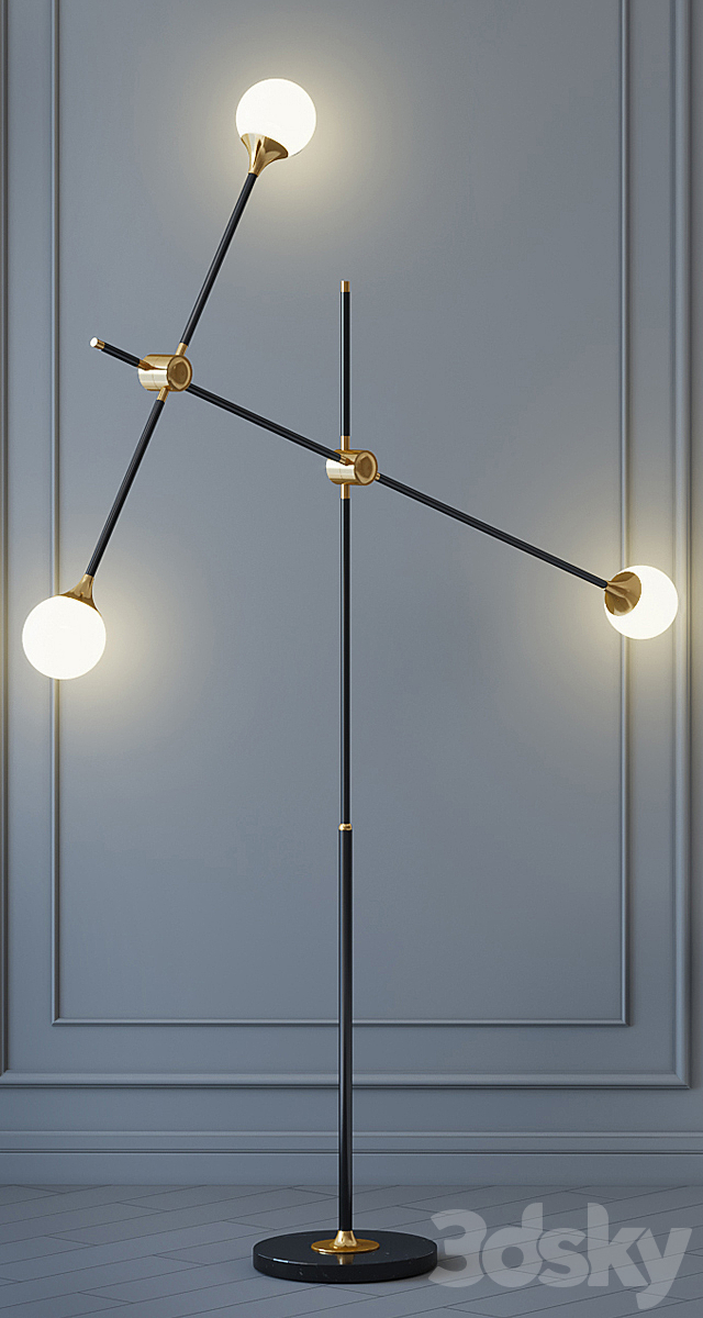 Floor lamp Baton FLOR LAMP 3 3DS Max Model - thumbnail 2