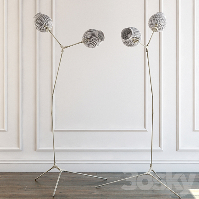 Floor lamp branching bubbles 3DSMax File - thumbnail 2