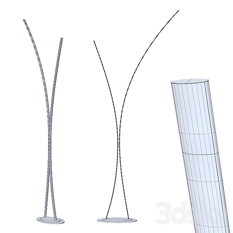 Floor lamp Cattelan italia Twin. 3DS Max - thumbnail 2