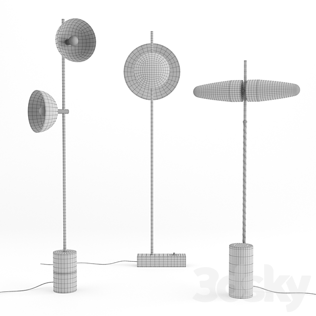 Floor lamp collection 3DS Max Model - thumbnail 3