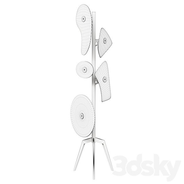 Floor lamp Designer floor lamp Orbital Terra by Foscarini (white) 3DS Max Model - thumbnail 2