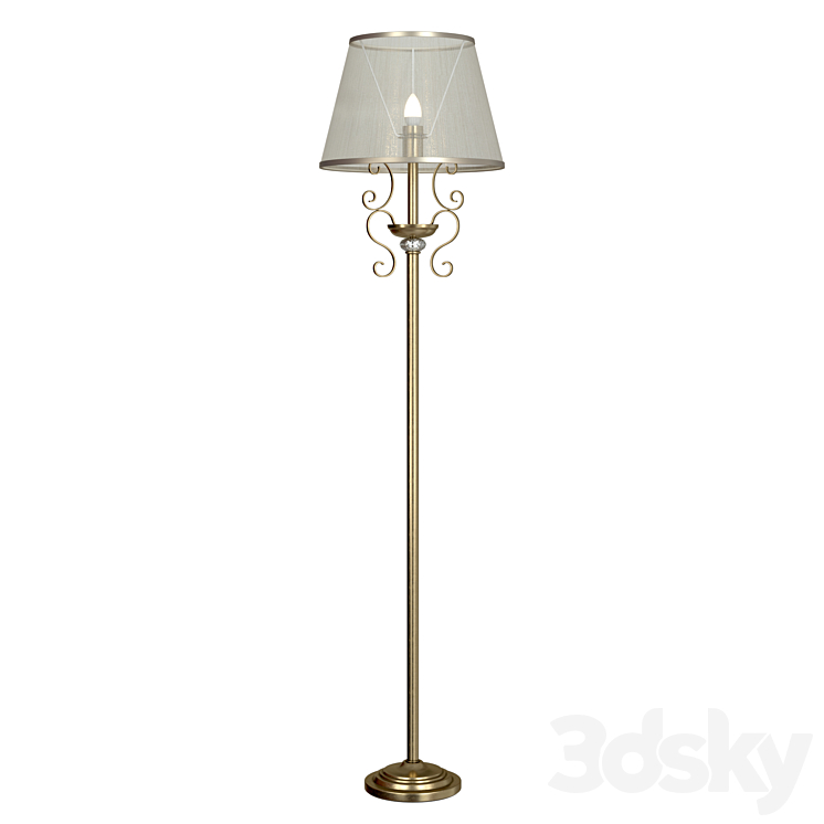 Floor lamp Driana FR2405-FL-01-BZ 3DS Max Model - thumbnail 2