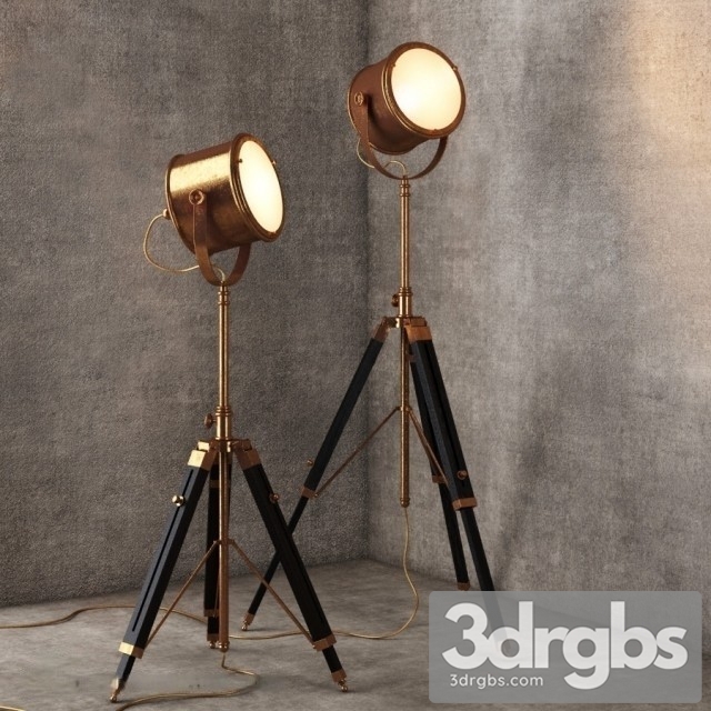 Floor Lamp FL038 1BRS 3dsmax Download - thumbnail 1