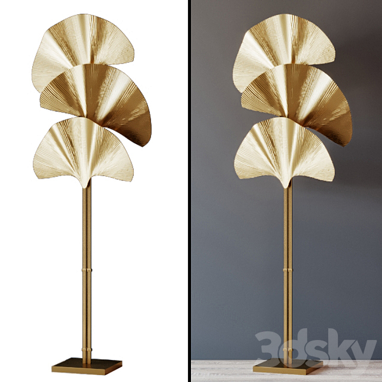 Floor Lamp Floor Lamp Las Palmas Gold 3DS Max - thumbnail 1