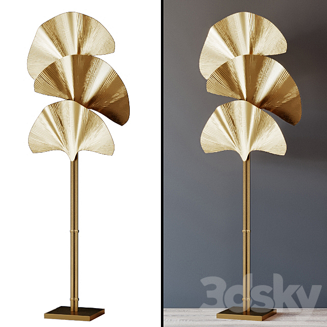 Floor Lamp Floor Lamp Las Palmas Gold 3DSMax File - thumbnail 1