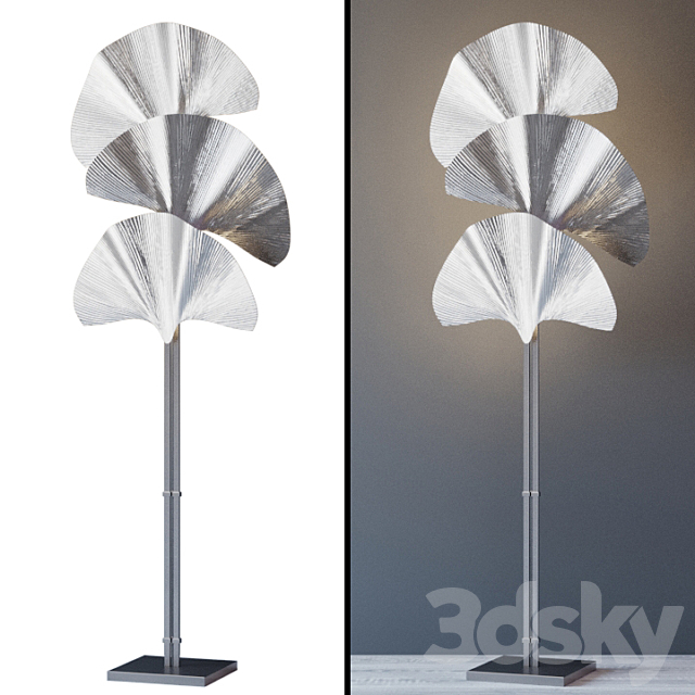 Floor Lamp Floor Lamp Las Palmas Silver 3ds Max - thumbnail 1