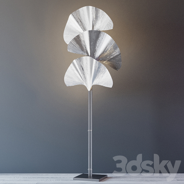 Floor Lamp Floor Lamp Las Palmas Silver 3ds Max - thumbnail 2