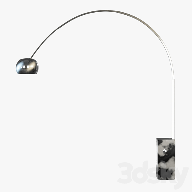 Floor lamp FLOS Arco 3DS Max Model - thumbnail 3