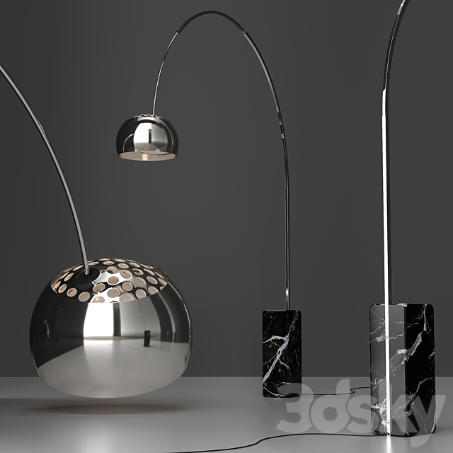 Floor Lamp Flos Arco BLACK 3DSMax File - thumbnail 1