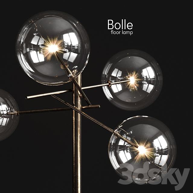 Floor lamp Gallotti & Radice Bolle 3DS Max Model - thumbnail 2