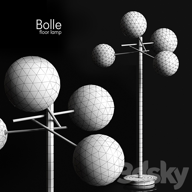 Floor lamp Gallotti & Radice Bolle 3DS Max Model - thumbnail 3