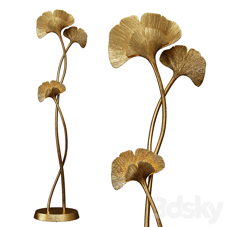 Floor lamp GINKGO BILOBA by Chrystiane Charles 3DS Max - thumbnail 1