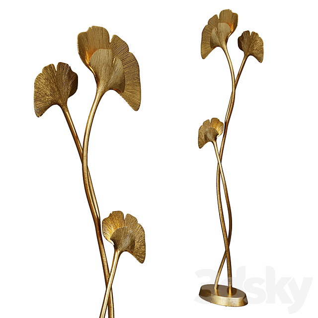 Floor lamp GINKGO BILOBA by Chrystiane Charles 3DSMax File - thumbnail 2