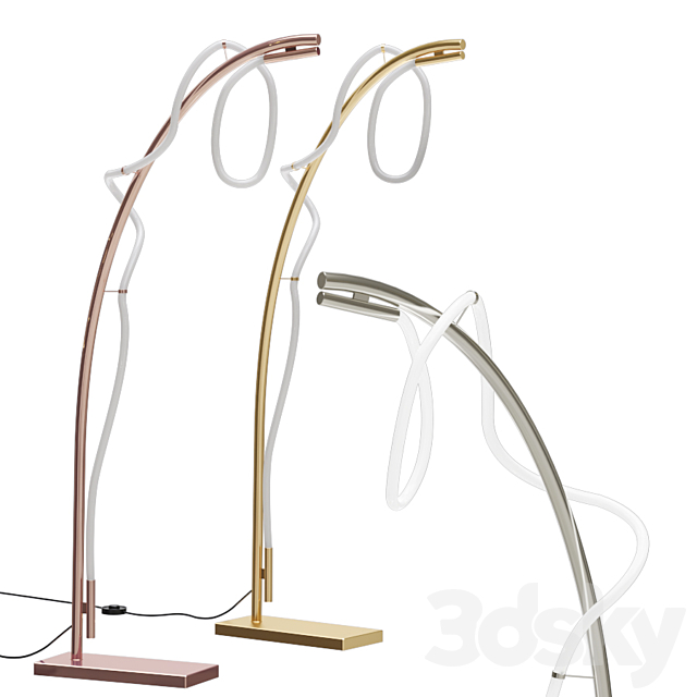 Floor lamp Glorlfy Pink Fl 3DSMax File - thumbnail 1