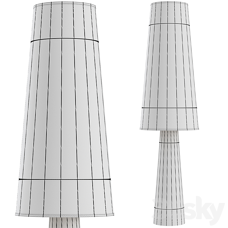 Floor lamp HKLiving Retro Cone XL 3DS Max - thumbnail 2