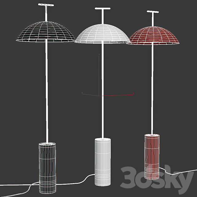 Floor lamp Kartell Geen-A 3DS Max Model - thumbnail 3