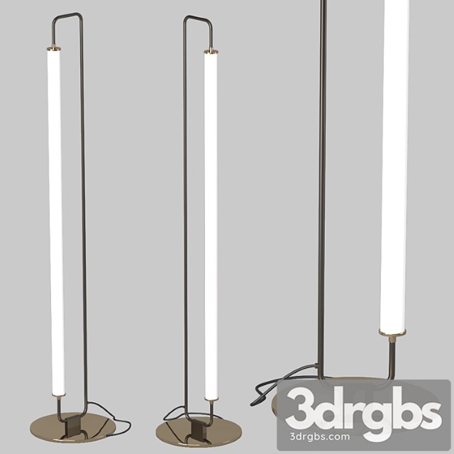 Floor Lamp Linear Metal 3dsmax Download - thumbnail 1