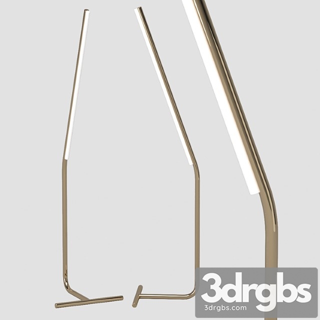 Floor lamp lit lines 3dsmax Download - thumbnail 1