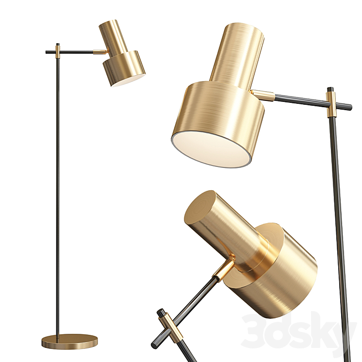 Floor lamp Margarita Brass Floor Lamp 3DS Max - thumbnail 1