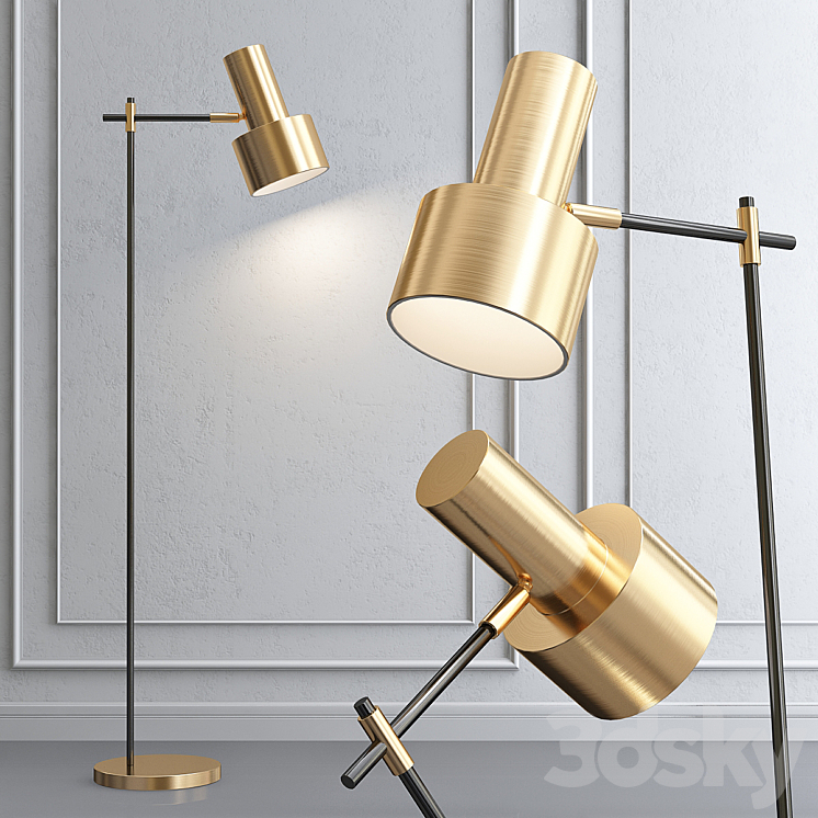 Floor lamp Margarita Brass Floor Lamp 3DS Max - thumbnail 2