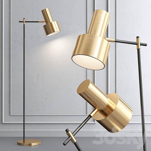 Floor lamp Margarita Brass Floor Lamp 3DSMax File - thumbnail 2