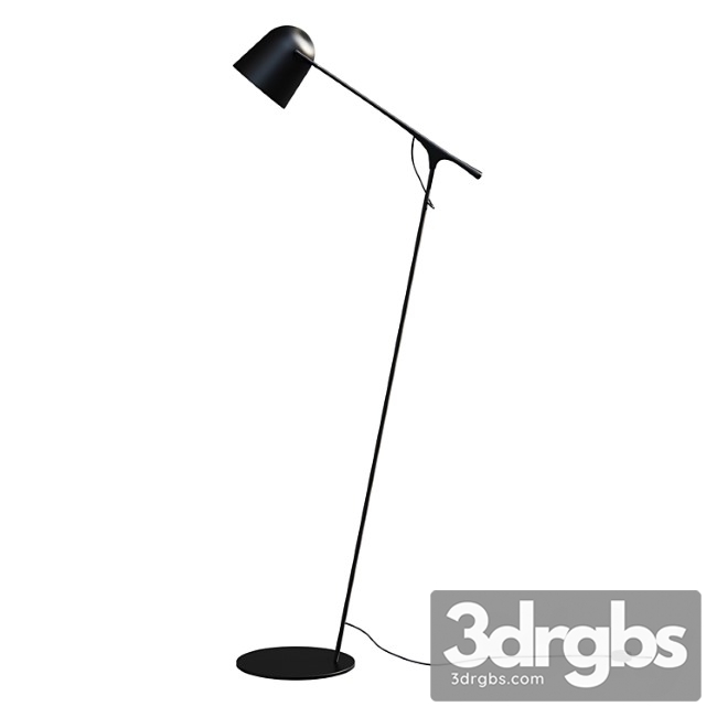 Floor lamp Minimal Black Iron Floor Lamp Outdoor Lamp 3dsmax Download - thumbnail 1