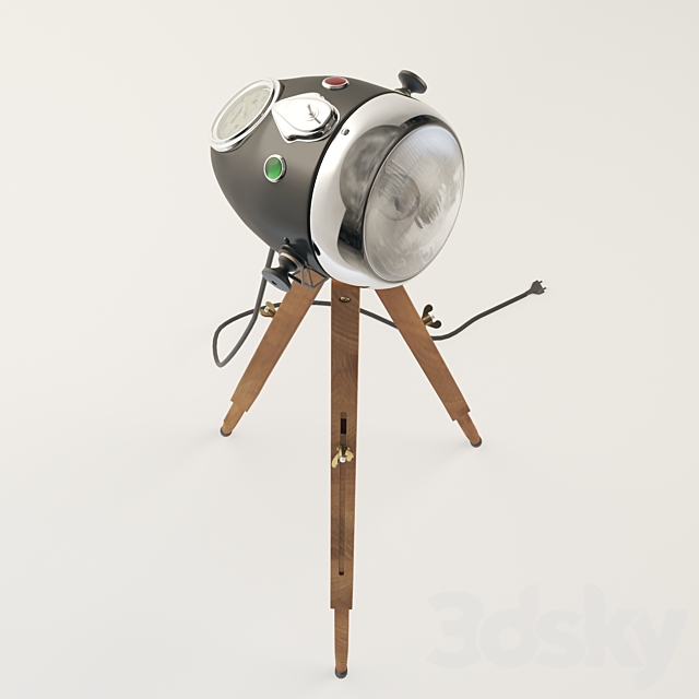 Floor lamp Motolight 3DS Max Model - thumbnail 2