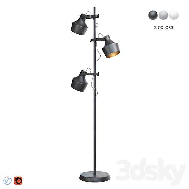 Floor lamp Odeon Light Osta 4082 _ 3F 4083 _ 3F 4084 _ 3F 3ds Max - thumbnail 1