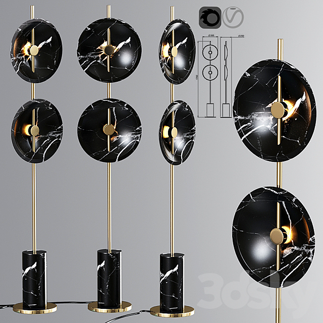 Floor lamp Rakumba Lighting Mito floor lamp 3DSMax File - thumbnail 1