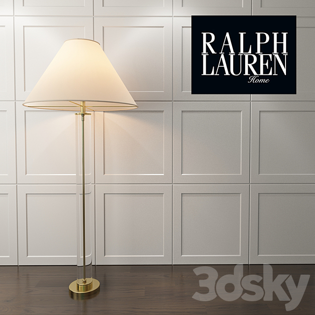 Floor lamp Ralph Lauren mod: Modern Floor Lamp in natural brass 3ds Max - thumbnail 1