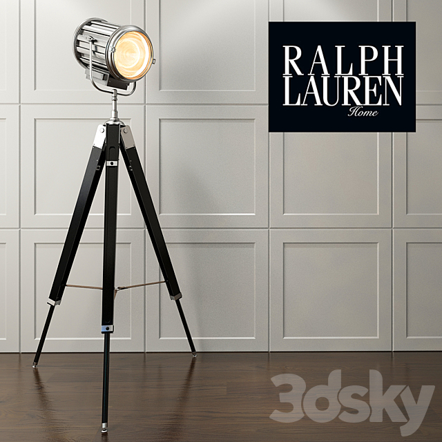 floor lamp Ralph Lauren MONTAUK SEARCH LIGHT FLOOR LAMP IN EBONY 3DSMax File - thumbnail 1